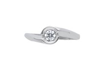 Anello Babila Milano Donna Forever in Oro bianco Diamante 0.10 Ct BBA19010C - BBA19010C